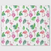 Papier Cadeau Flamant rose (Plat)