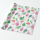 Papier Cadeau Flamant rose (Déroulé)
