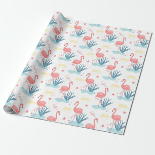 Papier Cadeau Flamant rose