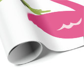 Papier Cadeau Flamant rose (Coin rond)