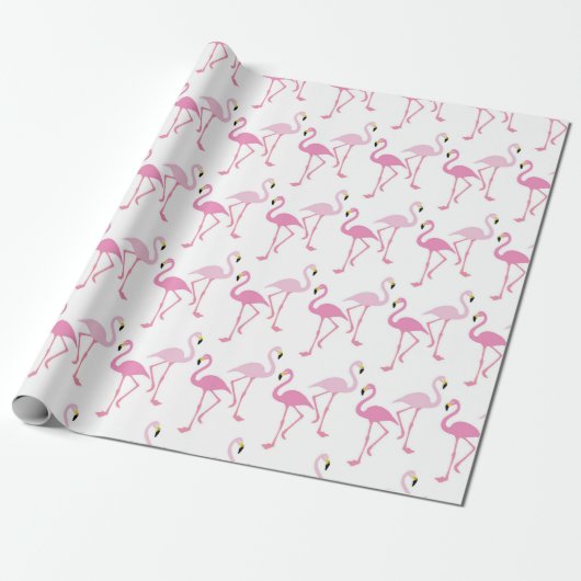 Papier Cadeau Flamant rose (Déroulé)