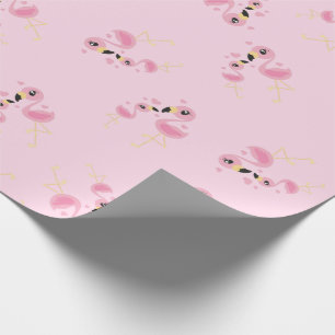 Papier Cadeau Flamant rose Baby shower de la petite tropicale