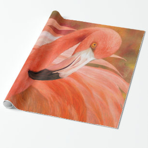 Papier Cadeau Flamant rose - esprit d'art Giftwrap d'équilibre