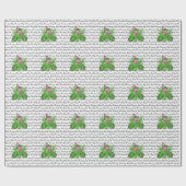 Papier Cadeau Flamant rose, flamant rose, feuilles de la jungle  (Plat)