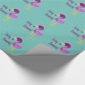 Papier Cadeau Flamant rose flamboyant (Coin)