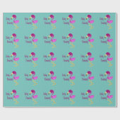 Papier Cadeau Flamant rose flamboyant (Plat)