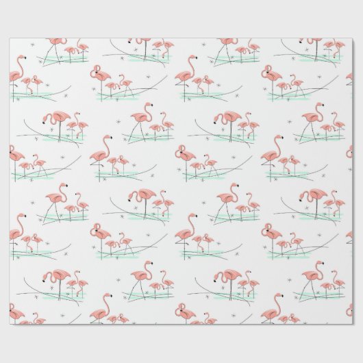 Papier Cadeau Flamant rose Ocean Multi  (Plat)