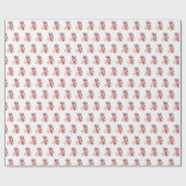 Papier Cadeau Flamant rose père Noël Snowbird (Plat)