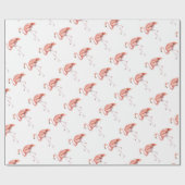Papier Cadeau Flamant rose rose (Plat)