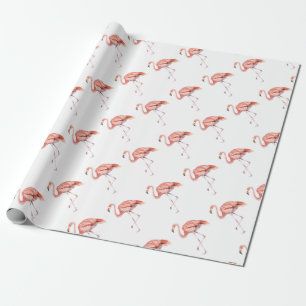 Papier Cadeau Flamant rose rose