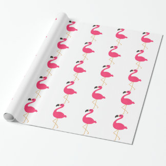 Papier Cadeau Flamant rose rose
