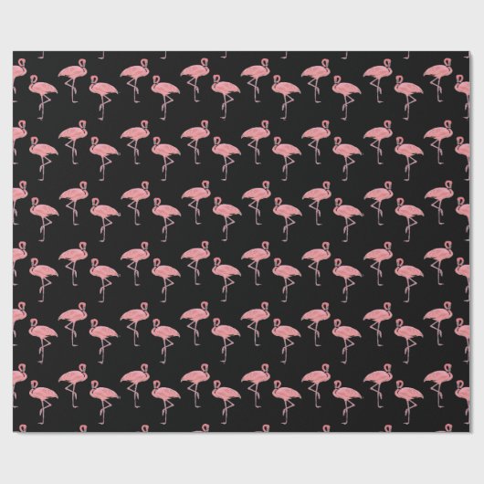Papier Cadeau Flamant rose Rose Chaud Flock Conception transpare (Plat)