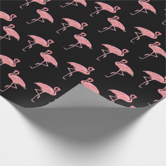 Papier Cadeau Flamant rose Rose Chaud Flock Conception transpare (Coin)