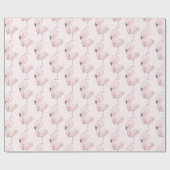 Papier Cadeau Flamant rose rose mignon Motif tropical (Plat)