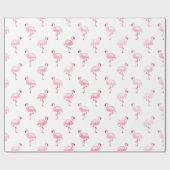 Papier Cadeau Flamant rose rose Motif de fête d'anniversaire (Plat)