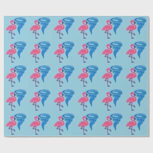Papier Cadeau Flamant rose Tornado Bold Art Graphique moderne