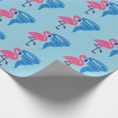 Papier Cadeau Flamant rose Tornado Bold Art Graphique moderne (Coin)