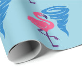 Papier Cadeau Flamant rose Tornado Bold Art Graphique moderne (Coin rond)
