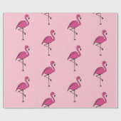 Papier cadeau flamant rose vif (Plat)