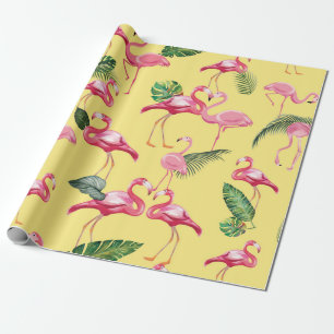 Papier Cadeau Flamants Amour Motif 3