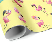 Papier Cadeau Flamants roses (Coin rond)