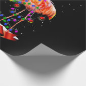 Papier Cadeau Flamants roses de Noël Classique (Coin)