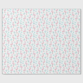 Papier Cadeau Flamants roses de Noël de Cactus papier d'envelopp (Plat)