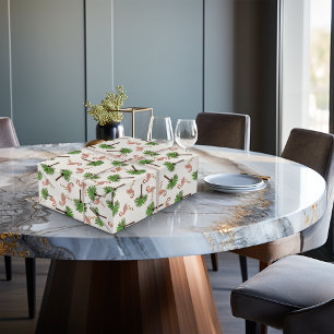 Papier Cadeau Flamants roses et palmiers