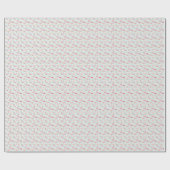 Papier Cadeau Flamants roses Rétro Sur Bandes De Monnaie (Plat)