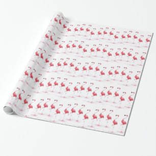 Papier Cadeau Flamants roses roses AquarellePapier de recouvr