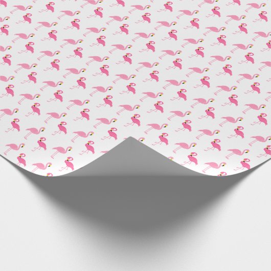 Papier Cadeau Flamants roses roses mignons (Coin)