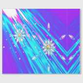 Papier Cadeau Flambeaux de parties scintillant (Plat)