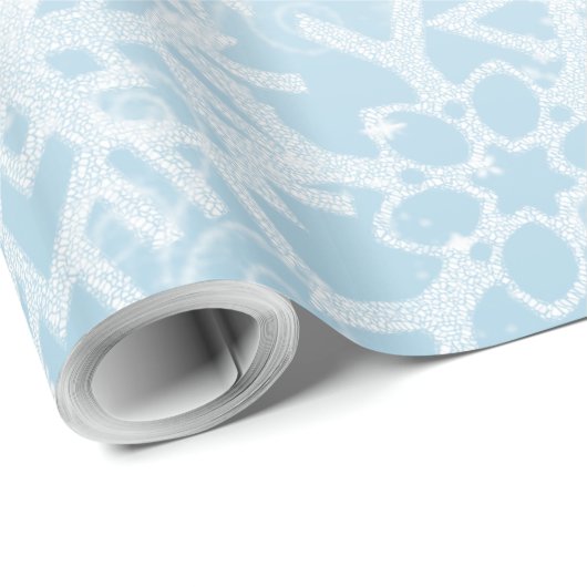 Papier Cadeau Flambeaux d'hiver (Coin rond)