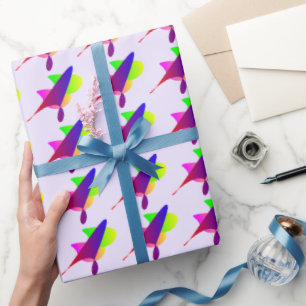 Papier Cadeau Flambée géométrique vive