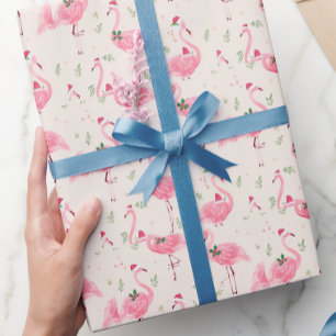 Papier Cadeau Flamingo Noël