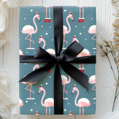 Papier Cadeau Flamingo Noël Tropical