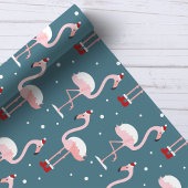 Papier Cadeau Flamingo Noël Tropical