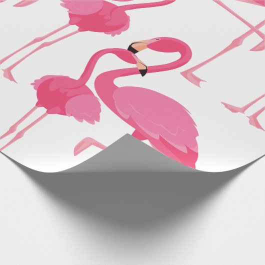 Papier Cadeau Flamingo rose (Coin)