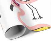 Papier Cadeau Flamingo with crown seamless pattern. (Coin rond)