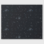 Papier Cadeau Flamme bleu marine (Plat)