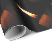 Papier Cadeau Flamme de bougie (Coin rond)