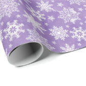 Papier Cadeau Flamme de fête de Noël violet couleur d'eau (Coin rond)