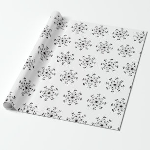 Papier Cadeau Flamme de neige moderne élégant Noël Fête simple