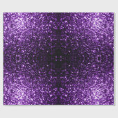Papier Cadeau Flamme de parties scintillant foncé violet brillan (Plat)