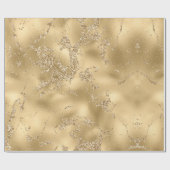 Papier Cadeau Flamme D'Or Simulée Et Texture De Parties scintill (Plat)