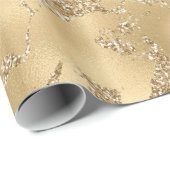 Papier Cadeau Flamme D'Or Simulée Et Texture De Parties scintill (Coin rond)