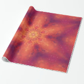 Papier Cadeau Flamme flamboyante Phoenix brûler flocon de neige (Déroulé)