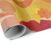 Papier Cadeau Flamme interne - papier d'emballage mat, 30" x 6' (Coin rond)