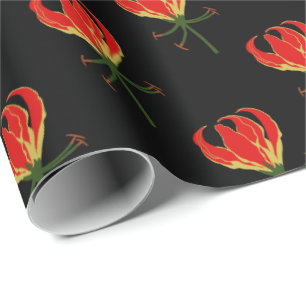 Papier Cadeau Flamme Lily Gloriosa