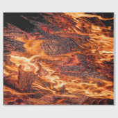 Papier Cadeau Flamme orange (Plat)